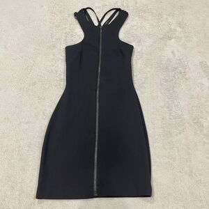 Bebe Black Criss-Cross Strappy Back Mini Dress Size XXS
